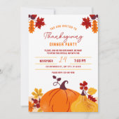 Invitation de fête de Thanksgiving pour dîner avec (Devant)
