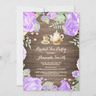 Invitation de fête de thé de douche de mariée rust
