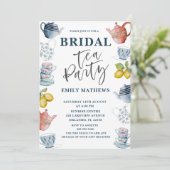 Invitation de fête de thé de mariage à l'aquarelle (Debout devant)