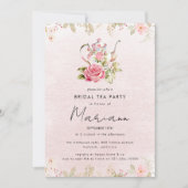 Invitation de fête de thé pour la douche de mariée (Devant)