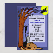 Invitation de fête de tombe hantée (Devant / Derrière)