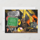 Invitation de fête de travailleur du bâtiment (Devant)