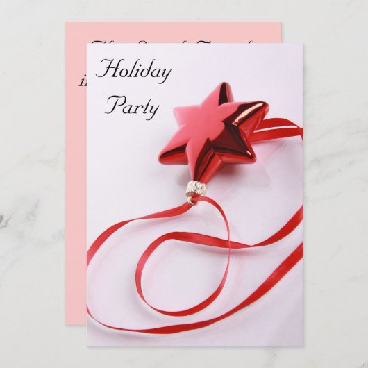 Invitation de fête de vacances (Devant / Derrière)