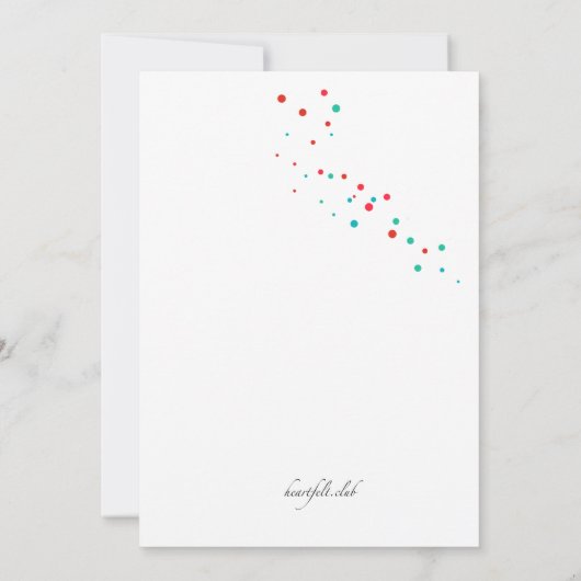 Invitation de fête de vacances (Dos)