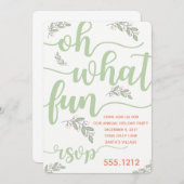 INVITATION DE FÊTE DE VACANCES (Devant / Derrière)