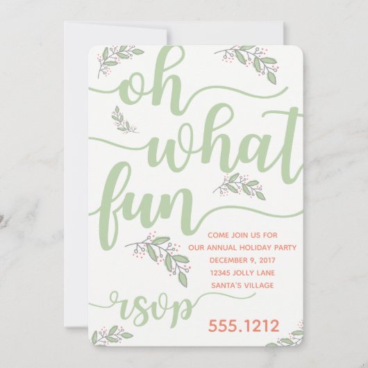 INVITATION DE FÊTE DE VACANCES (Devant)