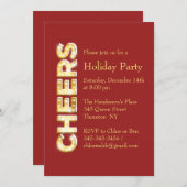 Invitation de fête de vacances (Devant / Derrière)