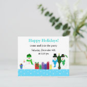 Invitation de fête de vacances (Debout devant)