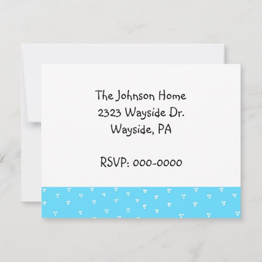 Invitation de fête de vacances (Dos)