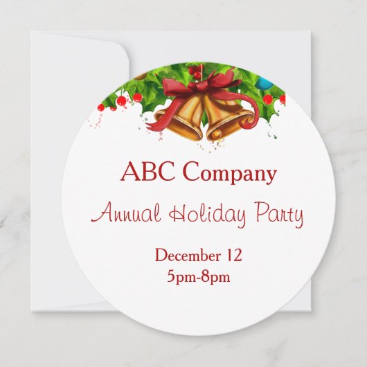 Invitation de fête de vacances (Devant)