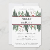 Invitation de fête de vacances (Devant)