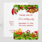Invitation de fête de vacances Affaires ou personn (Devant / Derrière)