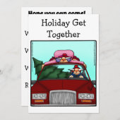 Invitation de fête de vacances amusante (Devant / Derrière)