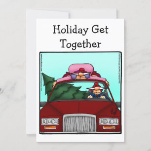 Invitation de fête de vacances amusante