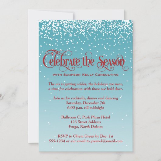 Invitation de fête de vacances | Célébrer la saiso (Devant)