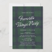 Invitation de fête de vacances Choses préférées à  (Devant)