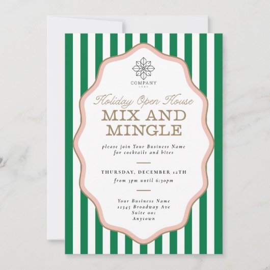 Invitation de Fête de Vacances d'affaires (Devant)