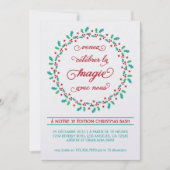 Invitation de fête de vacances de guirlande de gui (Devant)