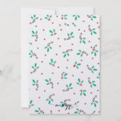 Invitation de fête de vacances de guirlande de gui (Dos)