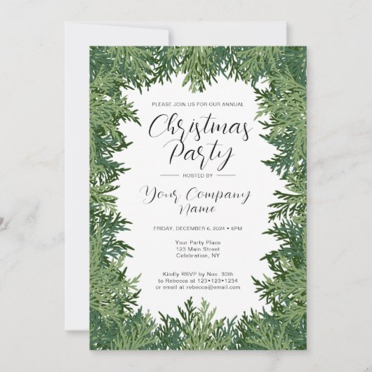 Invitation de fête de vacances de la société (Devant)