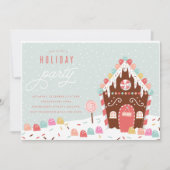 INVITATION DE FÊTE DE VACANCES DE MAISON DE PAIN (Devant)