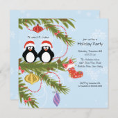 Invitation de fête de vacances de Noël de couples (Devant / Derrière)