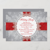 Invitation de fête de vacances de perfection de (Devant / Derrière)