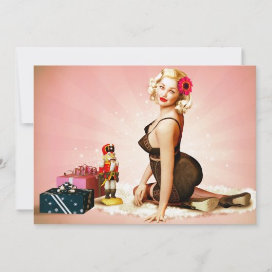 Invitation de fête de vacances de Pin- de (Devant)