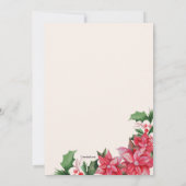 Invitation de fête de vacances de poinsettia (Dos)