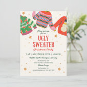 Invitation de fête de vacances de Sweater (Debout devant)
