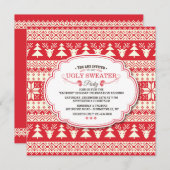 Invitation de fête de vacances de Sweater (Devant / Derrière)