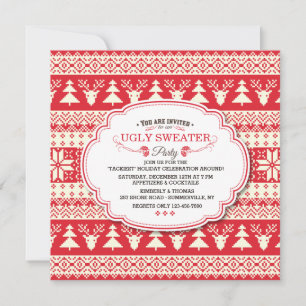 Invitation de fête de vacances de Sweater