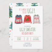 Invitation de fête de vacances de Sweater (Devant / Derrière)