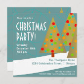 Invitation de fête de vacances de trio d'arbre de (Devant / Derrière)