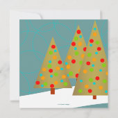 Invitation de fête de vacances de trio d'arbre de (Dos)