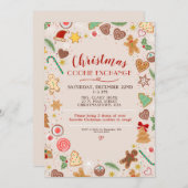 Invitation de fête de vacances d'échange d'échange (Devant / Derrière)