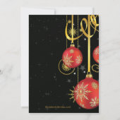 Invitation de fête de vacances d'ornement de (Dos)