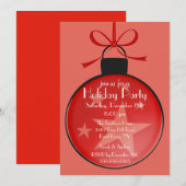 Invitation de fête de vacances d'ornement d'étoile (Devant / Derrière)