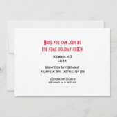 Invitation de fête de vacances, JOY Red et Green S (Dos)