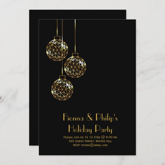 Invitation de fête de vacances moderne (Devant / Derrière)