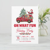 Invitation de fête de vacances, Oh quel invitation (Debout devant)