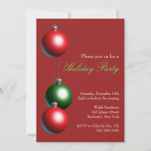 Invitation de fête de vacances sur la canneberge r