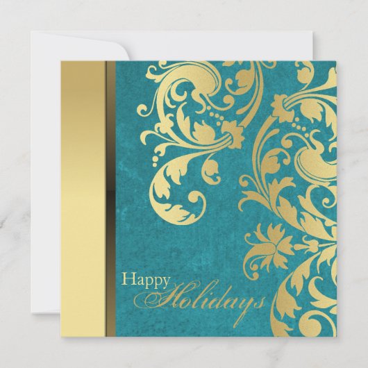 Invitation de fête de vacances - Teal et remous (Devant)