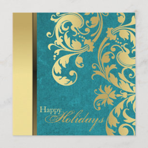 Invitation de fête de vacances - Teal et remous