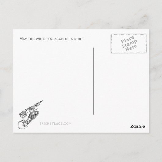 Invitation de fête de vacances - tour fou de (Dos)