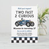 Invitation de fête de voiture de course Two Fast 2 (Debout devant)