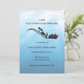 Invitation de fête de water ski et wakeboard à la  (Debout devant)