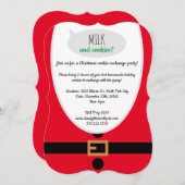 Invitation de fête d'échange de biscuits de Noël m (Devant / Derrière)