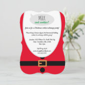 Invitation de fête d'échange de biscuits de Noël m (Debout devant)