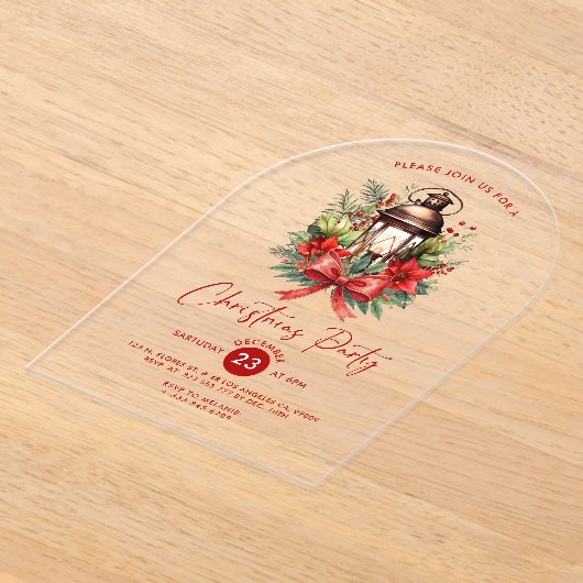 Invitation de fête décorée de Noël (Poser)